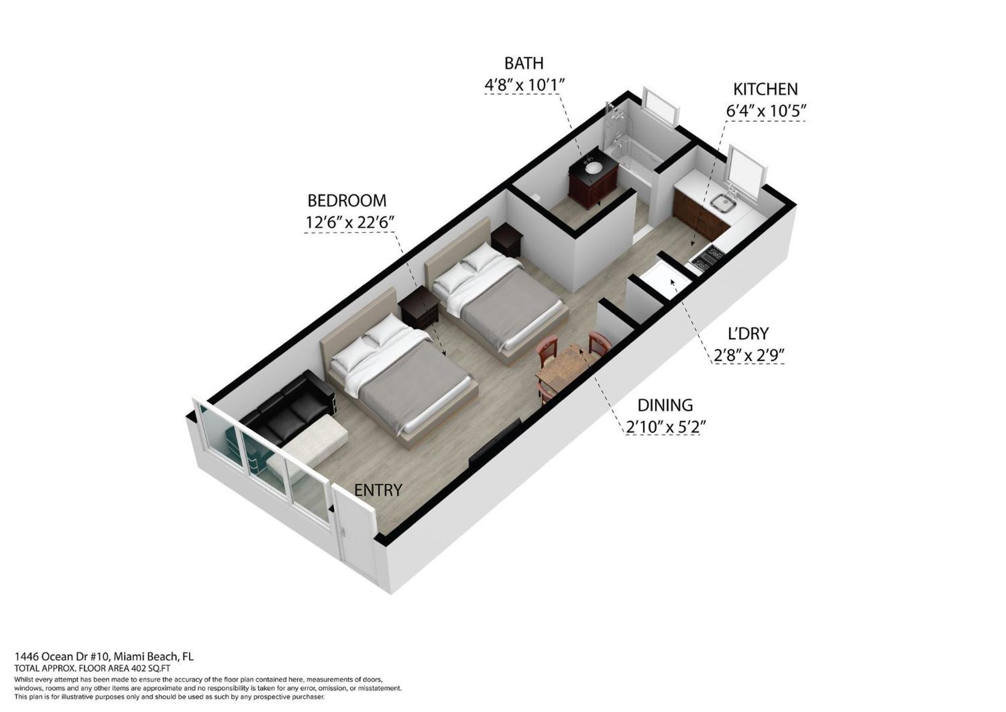 Deco Beachside Apt, W/2 Queen Beds, Washer/Dryer Miami Beach Exterior photo
